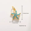 Marine Jewelry Accessories Copper Animal Style Shell Starfish Conch Fish Pendant Electroplated