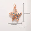 Marine Jewelry Accessories Copper Animal Style Shell Starfish Conch Fish Pendant Electroplated