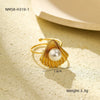 Marine Pearl Stainless Steel Ring Fashionable Luxurious Electroplated Women's