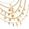 Marine Pendant Necklace Stainless Steel Jewelry With Ocean Breeze Style Pvd Furnace Vacuum Real Gold Plated