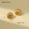 Marine Scallop Stainless Steel 18K Electroplated Retro Women's Earrings