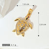 Marine Series Animal Turtle Pendant Necklace Copper Microinlaid Electroplating