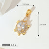 Marine Series Animal Turtle Pendant Necklace Copper Microinlaid Electroplating