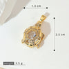 Marine Series Animal Turtle Pendant Necklace Copper Microinlaid Electroplating