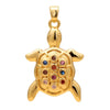 Marine Series Animal Turtle Pendant Necklace Copper Microinlaid Electroplating