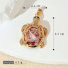 Marine Series Animal Turtle Pendant Necklace Copper Microinlaid Electroplating