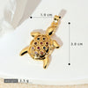 Marine Series Animal Turtle Pendant Necklace Copper Microinlaid Electroplating