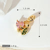Marine Series Animal Turtle Pendant Necklace Copper Microinlaid Electroplating