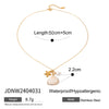 Marine Series Pearl Starfish Shell Necklace Jewelry Stainless Steel Titanium Steel Geometric Electroplated For Women