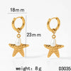 Marine Style Beach Starfish Conch Shell 304 Stainless Steel Drop Earrings