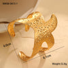 Marine Style Coral Starfish Shell Exaggerated Titanium Steel Bracelet Stainless Steel Plated 18K Gold Jewelry