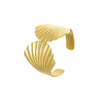 Marine Style Coral Starfish Shell Exaggerated Titanium Steel Bracelet Stainless Steel Plated 18K Gold Jewelry