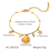 Marine Style Stainless Steel And Titanium Steel Clavicle Chain Necklace With Starfish Shell Turtle Fish Tail Animal Zodiac Star Geometric Pendant And Electroplating