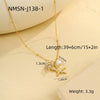 Marine Style Stainless Steel Geometric Design Electroplated Necklace For Women