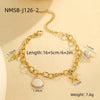 Marine Style Stainless Steel Geometric Design Electroplated Necklace For Women
