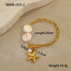Marine Style Stainless Steel Geometric Design Electroplated Necklace For Women