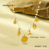 Marine Style Stainless Steel Geometric Design Electroplated Necklace For Women
