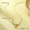 Marine Style Stainless Steel Geometric Design Electroplated Necklace For Women