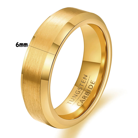 Matching Geometric Electroplated Tungsten Steel Couple Rings Unisex Jewelry Accessories Wholesale
