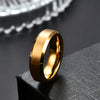 Matching Geometric Electroplated Tungsten Steel Couple Rings Unisex Jewelry Accessories Wholesale