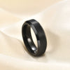 Matching Geometric Electroplated Tungsten Steel Couple Rings Unisex Jewelry Accessories Wholesale