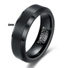 Matching Geometric Electroplated Tungsten Steel Couple Rings Unisex Jewelry Accessories Wholesale