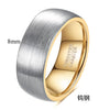 Matte Black Goldplated Tungsten Steel Geometric Arc Couple Rings For Men And Women Wholesale