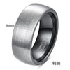 Matte Black Goldplated Tungsten Steel Geometric Arc Couple Rings For Men And Women Wholesale