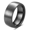 Matte Black Goldplated Tungsten Steel Geometric Arc Couple Rings For Men And Women Wholesale