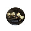 Matte Copper Bow Earrings For Women Simple Sweet Electroplated Bow Stud Earrings With Minimal Texture