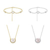 May New Freshwater Pearl S925 Sterling Silver Elegant Long Ear Line Earrings With 5A Eight Heart Eight Arrows Zircon Electroplated