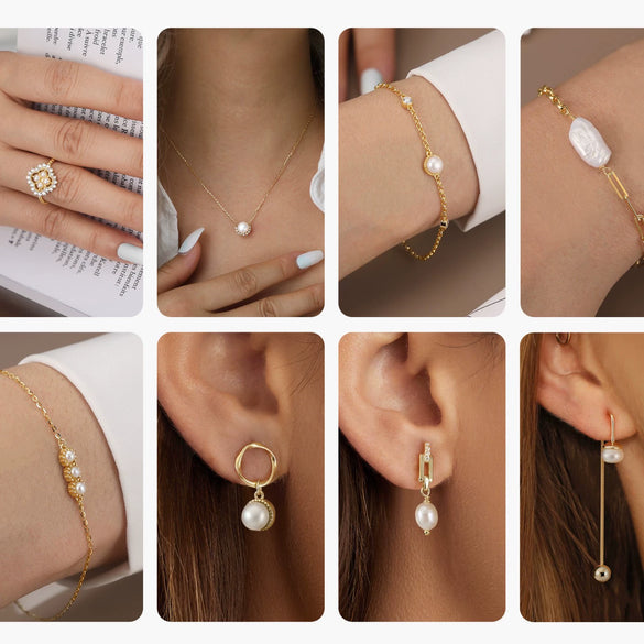 May New Freshwater Pearl S925 Sterling Silver Elegant Long Ear Line Earrings With 5A Eight Heart Eight Arrows Zircon Electroplated