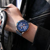 Mechanical Sports Men's Watch With Alloy Case Round Dial And Stainless Steel Strap