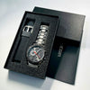 Mechanical Sports Men's Watch With Alloy Case Round Dial And Stainless Steel Strap