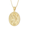 Medal Pendant Necklace Copper Plated Real Gold Cartoon Character Style