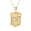 Medal Pendant Necklace Copper Plated Real Gold Cartoon Character Style