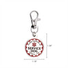 Medical Logo Snake Staff Stainless Steel Keychain With Double Snake Tag Pendant