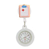 Medical Pocket Watch Alloy Case Silicone Strap Stainless Steel Buckle Round Dial Cartoon Style