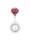 Medical Pocket Watch Alloy Case Silicone Strap Stainless Steel Buckle Round Dial Cartoon Style