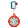 Medical Pocket Watch Alloy Case Silicone Strap Stainless Steel Buckle Round Dial Cartoon Style
