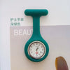 Medical Watch Plastic Case Stainless Steel Buckle Silicone Strap Round Dial Casual Style Tshaped