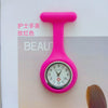 Medical Watch Plastic Case Stainless Steel Buckle Silicone Strap Round Dial Casual Style Tshaped