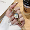 Medieval Retro Oval Alloy Case Women's Quartz Watch