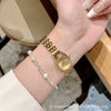 Medieval Retro Oval Alloy Case Women's Quartz Watch