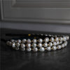 Medieval Style Natural Freshwater Baroque Pearl Headband With Retro Temperament Green Design