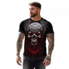 Men'S Skull Streetwear Round Neck Short Sleeve Regular Fit Men'S T-Shirt