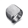 Men Stainless Steel Simple Geometric Electroplated Ring