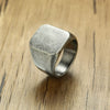 Men Stainless Steel Simple Geometric Electroplated Ring