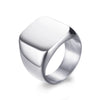 Men Stainless Steel Simple Geometric Electroplated Ring