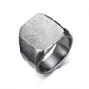 Men Stainless Steel Simple Geometric Electroplated Ring